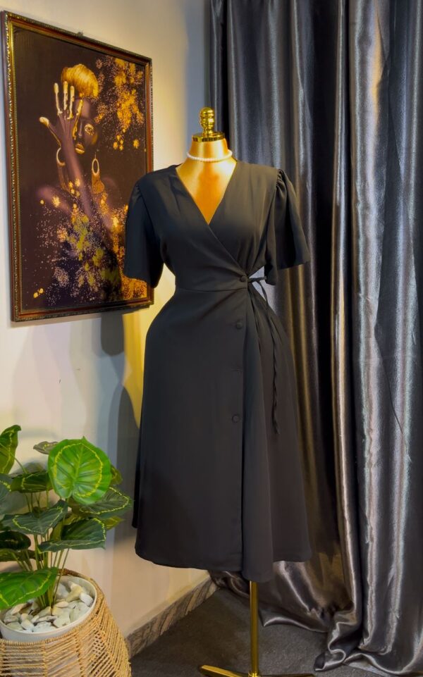 Black flare gown